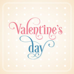 Illustration of Valentine's Day with beautiful calligraphy.