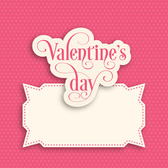 Illustration of Valentine's Day with beautiful calligraphy.