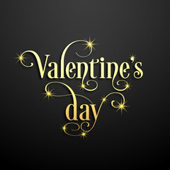 Illustration of Valentine's Day with beautiful calligraphy.