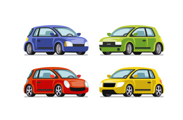Car vector template on white background. Flat style