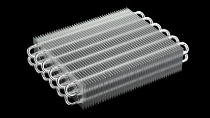 3D rendering of copper radiator