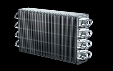 3D rendering of copper radiator