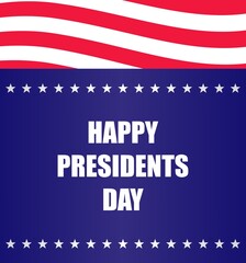 usa president day banner, red and white stripes, background for postcard