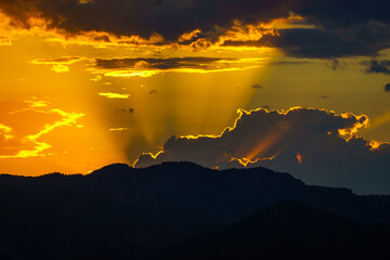 Sunset mountains Spain