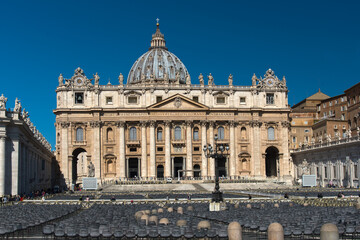Rome - Vatican - panoramic view over St. Peter's Square to St. Peter's Basilica