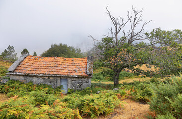 Fototapeta na wymiar Old Stone Little House in the mountains for the shepards, Sistelo, Portugal