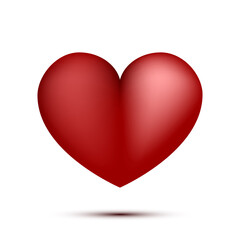 Heart. Red Heart realistic design. Valentine Day concept. Love. Vector illustration