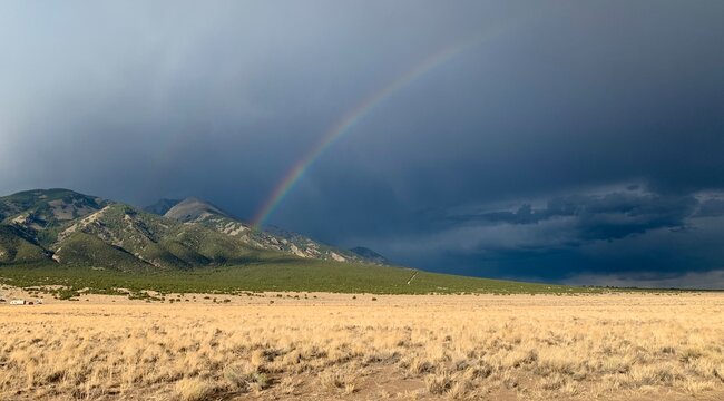 Rainbow Over Little Bear Peak near Alamosa Colorado Taken July 2020