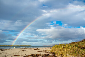 Beautiful rainbow above Narin Strand , Donegal - Ireland