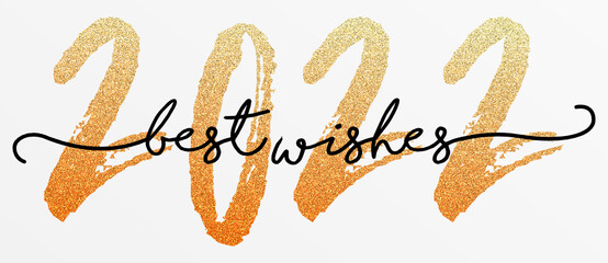 2022 - best wishes  - happy new year 2022 modern font