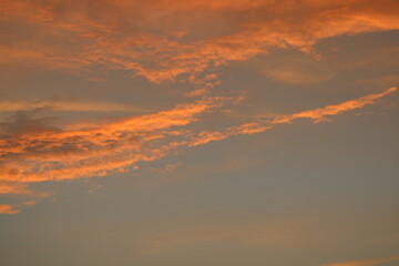 Golden clouds in the sky