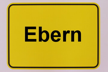 Illustration eines Stadteingangsschildes der Stadt Ebern