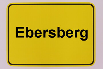 Illustration eines Stadteingangsschildes der Stadt Ebersberg