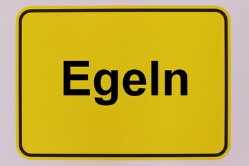 Illustration eines Stadteingangsschildes der Stadt Egeln