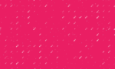 Seamless background pattern of evenly spaced white champagne opening symbols of different sizes and opacity. Vector illustration on pink background with stars