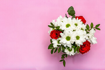 Bouquet of fresh flowers for Valentine's day or Wedding