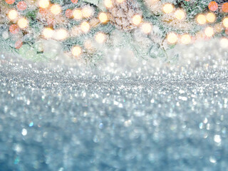 abstract christmas lights garland blurs background shiny bokeh