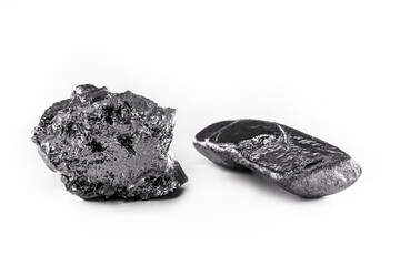 cobalt stone on isolated white background. Industrial ore used in construction and medicine.