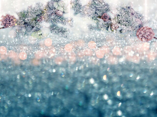 abstract christmas lights garland blurs background shiny bokeh