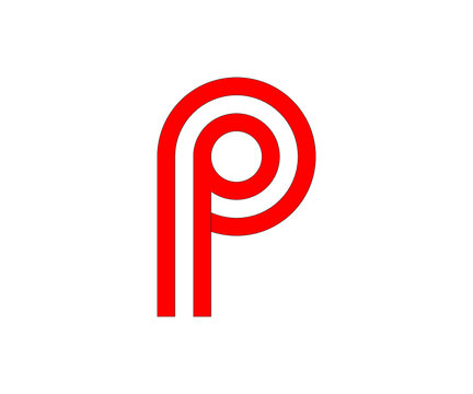 P logo type design concept