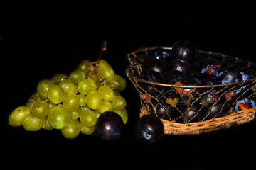 grapes in a basket