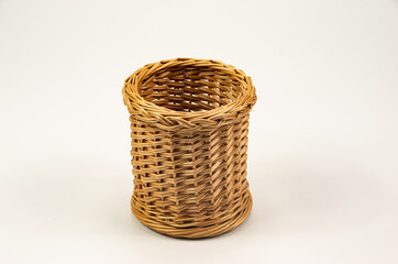 Wicker basket made by the master's hands