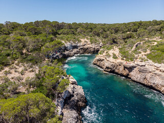 Fototapeta na wymiar Cala Beltran, Llucmajor, Mallorca, Balearic Islands, Spain