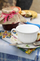cup of tea and jam