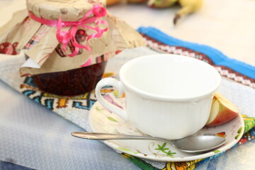 cup of tea and jam