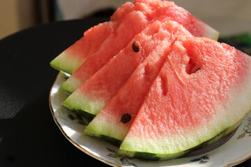 tasty watermelon on plate
