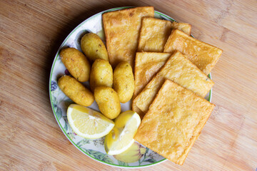 Panelle e crocchè, tipico cibo da strada di Palermo