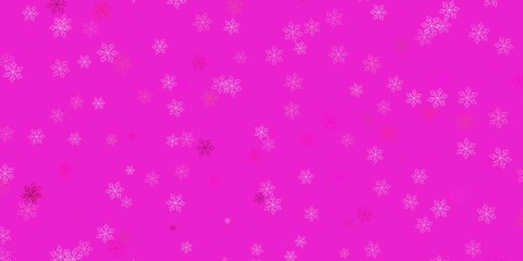 Light pink vector doodle background with flowers.