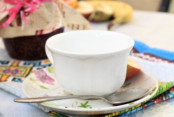 cup of tea on the table