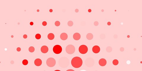 Light Red vector template with circles.