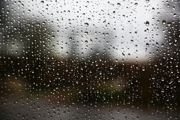 Naklejka na ściany i meble rain on window