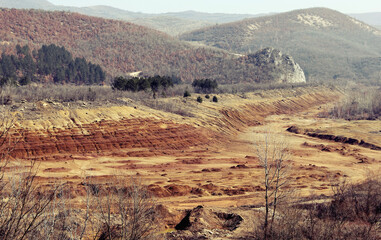 Zvecan Tailings flotation plant formed during the processing of lead and zinc ore from the Stari...