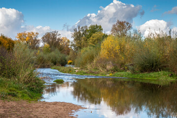 Clean river in the middle of the countryside