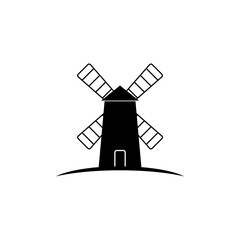 Windmill icon isolated on white background