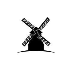 Obraz premium Windmill icon isolated on white background
