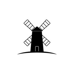 Windmill icon isolated on white background