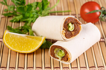 Traditional turkish food (meatbal)l cigkofte