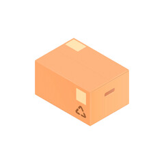 Isometric Carton Box Composition