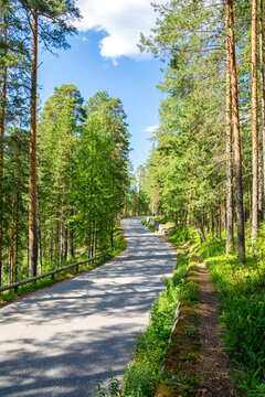 View of The Punkaharju Ridge Road, one of the most beautiful scenic drive in Finland