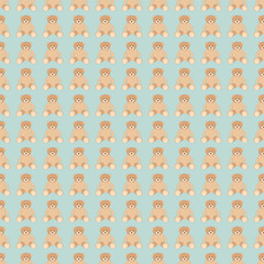 Seamless pattern teddy bear vector