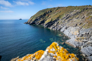 Ocean coast of Cornwalls in United Kingdom