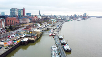 Fototapeta premium Harbour City district called Hafencity in Hamburg - travel photography