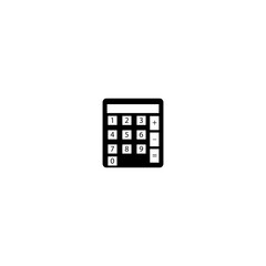 Black icon calculator sign. Vector illustration eps 10