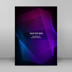 Business templates for multipurpose presentation. Easy editable vector EPS 10 layout. design brochure A4 format advertising, Northern Lights neon effect on purple background event party flyer
