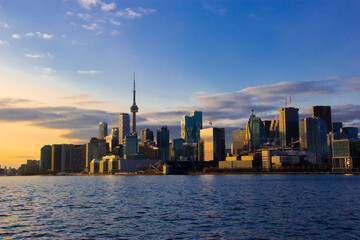 Fototapeta na wymiar Toronto skyline from Lake Ontario