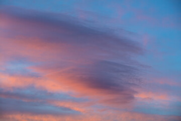 Naklejka na ściany i meble sunset sky with clouds
